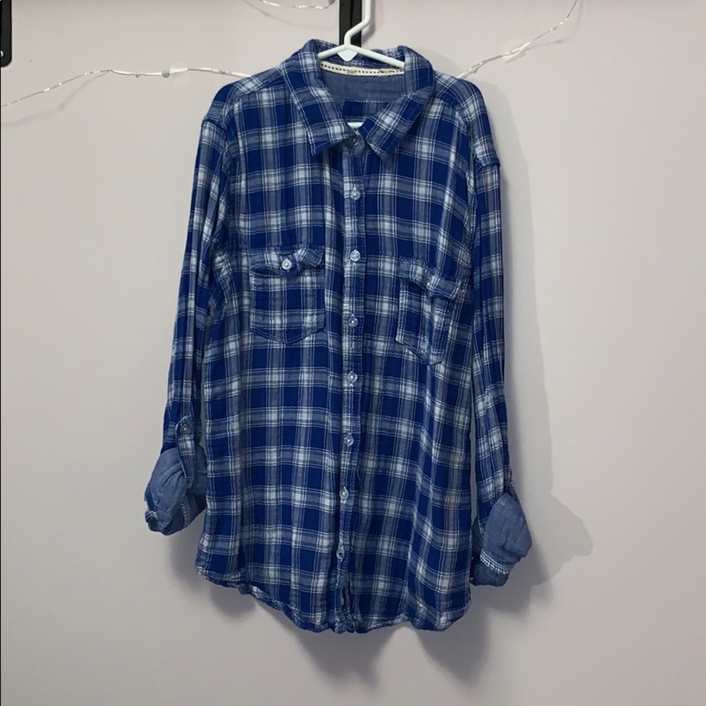 Thick blue flannel